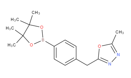 4-((5-methyl-1,3,4-oxadiazol-2-yl)methyl)phenylboronic acid, pinacol ester