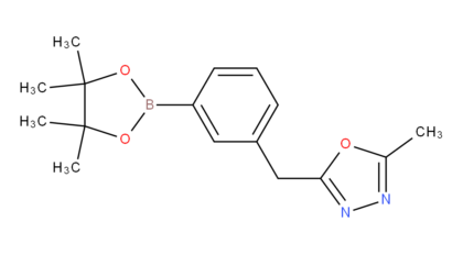 3-((5-methyl-1,3,4-oxadiazol-2-yl)methyl)phenylboronic acid, pinacol ester