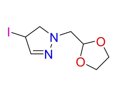 1-((1,3-dioxolan-2-yl)methyl)-4-iodo-4,5-dihydro-1H-pyrazole
