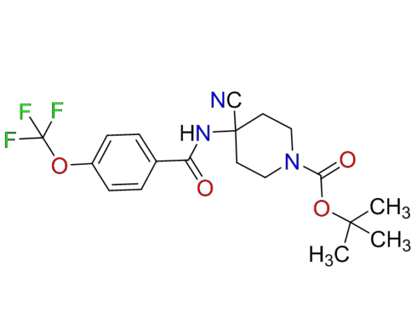 tert-butyl 4-cyano-4-(4-(trifluoromethoxy)benzamido)piperidine-1-carboxylate