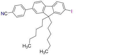 4-(9,9-dihexyl-7-iodo-9H-fluoren-2-yl)benzonitrile