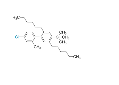 (4'-chloro-2,5-dihexyl-2'-methyl-[1,1'-biphenyl]-4-yl)trimethylsilane