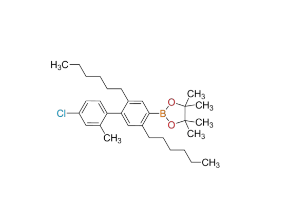 2-(4'-chloro-2,5-dihexyl-2'-methyl-[1,1'-biphenyl]-4-yl)-4,4,5,5-tetramethyl-1,3,2-dioxaborolane