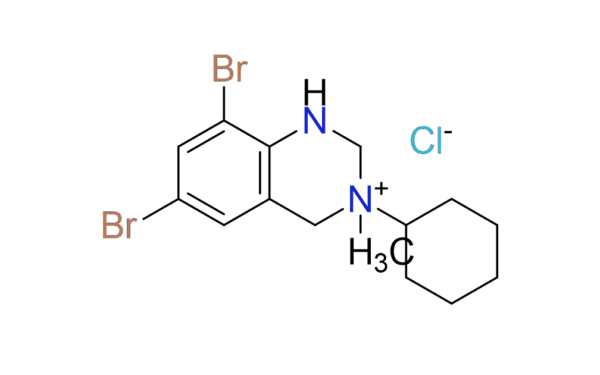 (3RS)-6,8-dibromo-3-cyclohexyl-3-methyl-1,2,3,4-tetrahydroquinazolin-3-ium chloride Product Code: BM2074 CAS Number 1660957-93-6