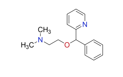 N,N-dimethyl-2-((1RS)-1-phenyl-1-(pyridin-2-yl)methoxy)ethanamine Product Code: BM2090 CAS Number 1221-70-1