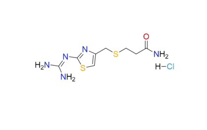 3-(((2-((diaminomethylidene)amino)-1,3-thiazol-4- yl)methyl)sulfanyl)propanamide hydrochloride. Product Code: BM2141. CAS Number 76824-16-3