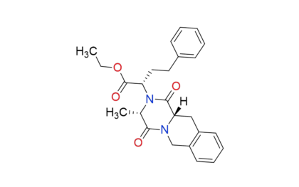 (S)-ethyl 2-((3S,11aS)-3-methyl-1,4-dioxo-3,4,11,11a-tetrahydro-1H-pyrazino[1,2-b]isoquinolin-2(6H)-yl)-4-phenylbutanoate Product Code: BM2148 CAS Number 103733-49-9