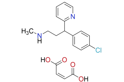 (3RS)-3-(4-chlorophenyl)-N-methyl-3-(pyridin-2-yl)propan-1-amine maleate Product Code: BM2156 CAS Number 22630-25-7