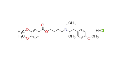 Benzoic acid, 3,4-dimethoxy-, 4-[ethyl[2-(4-methoxyphenyl)-1-methylethyl]amino]butyl ester, hydrochloride (9CI) Product Code: BM2164 CAS Number 2753-45-9