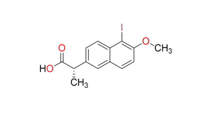(2S)-2-(5-iodo-6-methoxynaphthalen-2-yl)propanoic acid Product Code: BM2199 CAS Number 116883-62-6