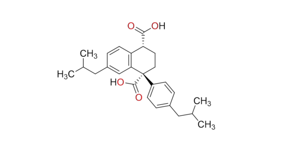 (1R*,4R*)-7-(2-methylpropyl)-1-(4-(2- methylpropyl)phenyl)-1,2,3,4-tetrahydronaphthalene-1,4-dicarboxylic acid Product Code: BM2209 CAS Number 1391054-15-1