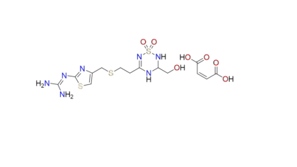 2-(4-(((2-(3-(hydroxymethyl)-1,1-dioxido-3,4-dihydro-2H- 1,2,4,6-thiatriazin-5-yl)ethyl)sulfanyl)methyl)-1,3-thiazol-2- yl)guanidine maleate Product Code: BM2233